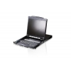 Коммутатор KVM/LCD PS2 USB VGA 19" 8PT CL5808N-ATA-RG ATEN LCD КВМ ATEN {CL5816N-ATA-RG} 2 user консоль LCD 19" => 8 cpu/портов/port PS2/USB+VGA, с KVM-шнурами USB/PS2 2х1.8м., 1280x1024, 1U 19", исп.спец.шнуры, OSD, каскад 256, лат./рус.клав., крепление Dual Rail