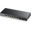 Коммутатор Zyxel GS1100-10HP GS1100-10HP-EU0101F 8G 2SFP 8PoE 130W неуправляемый