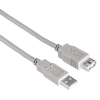 Кабель Hama 00134296 USB A(m) USB A(f) 1.8м серый