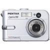 Pentax Optio 50 (5.0Mpx, 32-96mm, 3x, F2.6-4.8, JPG, 12Mb + 0 Mb SD, 1.8", USB, AV, 2xAA)