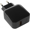 Jet.A <UC-S22 Black> Зарядное устройство USB (Вх. AC100-240V,  Вых.DC5V/9V/12V, USB 3A,  кабель microUSB)