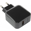 Jet.A <UC-Z22 Black> Зарядное устройство USB (Вх. AC100-240V,  Вых.DC5V/9V/12V, USB 3A)