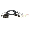 Переключатель KVM ATEN (CS22DP-AT|) KVM,  1 user USB+DisplayPort+AUDIO =>  2 cpu USB+DisplayPort+AUDIO, со встр.шнурами USB 2x1.2м., 2560x1600, настол