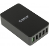 Orico <QSE-5U-(EU)-BK> Зарядное устройство USB (Вх. AC100-240V,  Вых.DC5V/9V/12V, USB 2.4A)