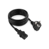 Кабель питания Power Cube RPC-186-1-3M, 3м, Schuko- C13, 3*1мм2, черный, с заземлением, Россия