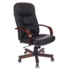 Кресло руководителя Бюрократ T-9908/WALNUT черный кожа крестовина металл