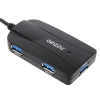 Картридер Ginzzu GR-317UB USB 3.0, SD/SDXC/SDHC/MMC и microSD/ microSDXC/ microSDHС + 3-х портовый USB 3.0 концентратор, интерф. кабель 16см, черный