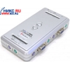 Multico <EW-K1504> 4-port PS/2 KVM Switch with Cable(клавиатураPS/2+мышьPS/2+VGA15F+Audio+Mic)