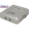 Multico <EW-K1502> 2-port PS/2 KVM Switch with Cable(клавиатураPS/2+мышьPS/2+VGA15F+Audio+Mic)