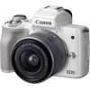 Фотоаппарат Canon EOS M50 белый 24.1Mpix 3" 4K WiFi 15-45 IS STM LP-E12 (2681C012)