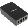 Orico <CSE-4U-BK> Зарядное устройство USB (Вх. AC100-240V,  Вых.DC5V,  34W,  4xUSB)