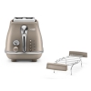 Тостер DeLonghi CTOE 2103.BG, 900Вт, разморозка, на 2 тоста, решетка для подогрева, поддон, бежевый (CTOE2103.BG)