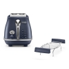 Тостер DeLonghi CTOE2103.BL, 900Вт, разморозка, на 2 тоста, решетка для подогрева, поддон, синий