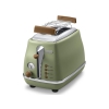 Тостер DeLonghi CTOV2103.GR, 900Вт, на 2 тоста, разморозка, обжаривание, решетка для подогрева, поддон, зеленый (0176129062)