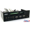 5.25" Multi Function Panel USB2.0 <Black> CF/MD/SM/MMC/SD/xD/MS(/Pro/Duo) Card Reader/Writer+3-p.USB2.0+1394+Audio