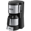 Кофеварка DeLonghi ICM 15750, капельная, регул. крепости, манометр, таймер, противокапля, дисплей, серебристо/черный (0132301070)