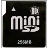 Transcend <TS256MSDM80> miniSecureDigital (miniSD) Memory Card 256Mb 80x + miniSD Adapter