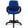 Кресло Бюрократ CH-808-LOW/BLUE низкая  спинка  синий  15-10