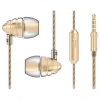 Наушники HARPER HV-806 / Проводные / Внутриканальные с микрофоном / Золотой / 20 Гц - 20 кГц / 96  дБ / Двухстороннее / Mini-jack / 3.5 мм (H00001330)