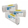 Картридж струйный HP №91 C9485A желтый x3уп. для  HP  DJ  Z6100