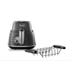 Тостер DeLonghi CTZ2103 GY, 900Вт, на 2 тоста, разморозка, решетка, поддон, серый (0176128502)