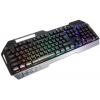 Клавиатура игровая QCYBER HROM мембранного типа. RGB подсветка, метал. корпус, подсветка двух шрифтов, держатель для телефона, тканевый кабель,USB (QC-03-009DV01)