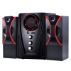 Акустическая система 2.1 Ginzzu GM-407 с Bluetooth (40Вт, плеер SD-card/USB-flash, FM-радио, эквалайзер, пульт ДУ)