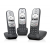 Р/телефон Gigaset A415 TRIO <Black> (3 трубки с ЖК диспл., База,Заряд.  устр-во) стандарт-DECT, РО