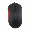 Мышь RITMIX ROM-111 BLACK/RED, 1000DPI, 2 кнопки+колесо прокрутки, USB, длина провода 120 см