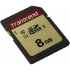 Transcend <TS8GSDC500S> SDHC Memory Card 8Gb  UHS-I U1