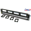 Patch Panel 19" 2U, 24 port RJ-45, Keystone (IDC 180), Exalan+  <EX03-224>, кабельный организатор
