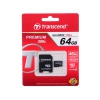 Карта памяти MicroSDXC 64GB Transcend UHS-I U1 + SD Adapter (TS64GUSDXC10)
