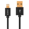 Кабель USB - Lighting, круглый в ткан.оплетке, 1м, черный,  ORICO LTF-10-BK