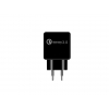 Зарядное устройство/адаптер питания USB от эл.сети ORIENT QC-12V1B,  Quick Charge 3.0, USB выход: 5В,3.0A или 9В,1.67А или 12В,1.25А, цвет черный