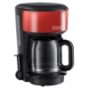 Кофеварка Russell Hobbs 20131-56, капельная, д/молотого, 1000Вт, 1.25л, автоподогрев, противокапля, черный/красный