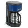 Кофеварка Russell Hobbs 20134-56, капельная, д/молотово, 1000Вт, 1.25л, автоподогрев, противокапля, черный/синий