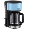 Кофеварка Russell Hobbs 20136-56, капельная, д/молотого, 1000Вт, 1.25л, автоподогрев, противокапля, черный/голубой