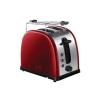 Тостер Russell Hobbs 21291-56, 1300Вт, на 2 тоста, размораживание, решётка, поддон для крошек, красный/серебристый