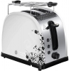 Тостер Russell Hobbs 21973-56, 1300Вт, на 2 тоста, размораживание, решётка, поддон для крошек, белый/серебристый