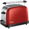 Тостер Russell Hobbs 23330-56, 1100Вт, на 2 тоста, размораживание, решётка, поддон для крошек, красный/серебристый