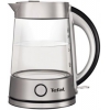 Чайник Tefal KI 760D 30, 2400Вт, 1.7л, стекло/пластик, серебристый (KI760D30)