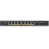Коммутатор ZYXEL GS1100-10HP GS1100-10HP-EU0101F 8G 2SFP 8PoE  130W неуправляемый