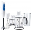 Блендер погружной Braun MQ 3045 Aperitive, 700Вт, 2 скорости, турбо, колка льда, измельчитель, мерный стакан, мельничка, венчик, белый (0X22111191)