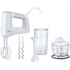 Миксер ручной Braun HM 3135, 500Вт, 5 скоростей, турбо, 4 насадки, измельчитель, белый (0X22211009)