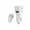 Гарнитура беспроводная плюс автомобильная зарядка HARPER HBT-1723 white (H00001364)
