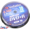 DVD+R Disc Verbatim   8.5Gb  2.4x  <уп. 10 шт.> Double Layer, на шпинделе <43562>
