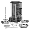 Электрогриль ENDEVER Grillmaster-300, 1700 Вт, 7 шампуров, 5 функций в 1, 2 решётки для рыбы, 2 поддона для запекания, серебристый/черный (80486)