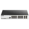 Коммутатор D-Link DGS-3000-20L/B1A Управляемый коммутатор 2 уровня с 16 портами 10/100/1000Base-T и 4 портами 1000Base-X SFP