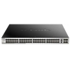 Коммутатор D-Link DGS-3130-54S/A1A Управляемый стекируемый 3 уровня с 48 портами 1000Base-X SFP, 2 портами 10GBase-T и 4 портами 10GBase-X SFP+