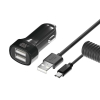 Зарядное устройство для авто 2USB BLACK 20637 BORASCO